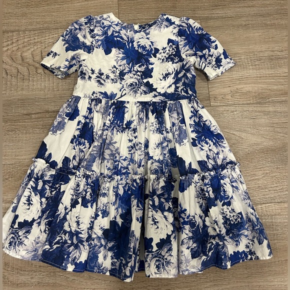 Cara Cara White Blue Girls dress 4